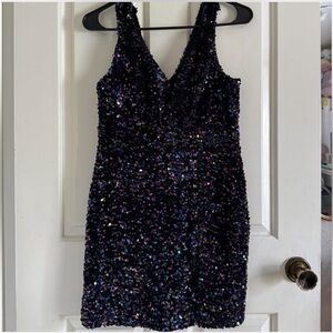 sequence mini dress